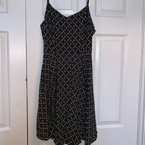 Old Navy Black with White Pattern Summer Dress